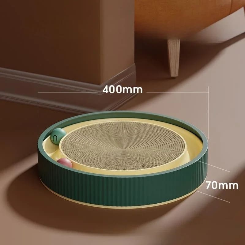 Round Cat Scratching Board with Ball: Fun Nail Sharpening & Replaceable Nest 4Leegs™