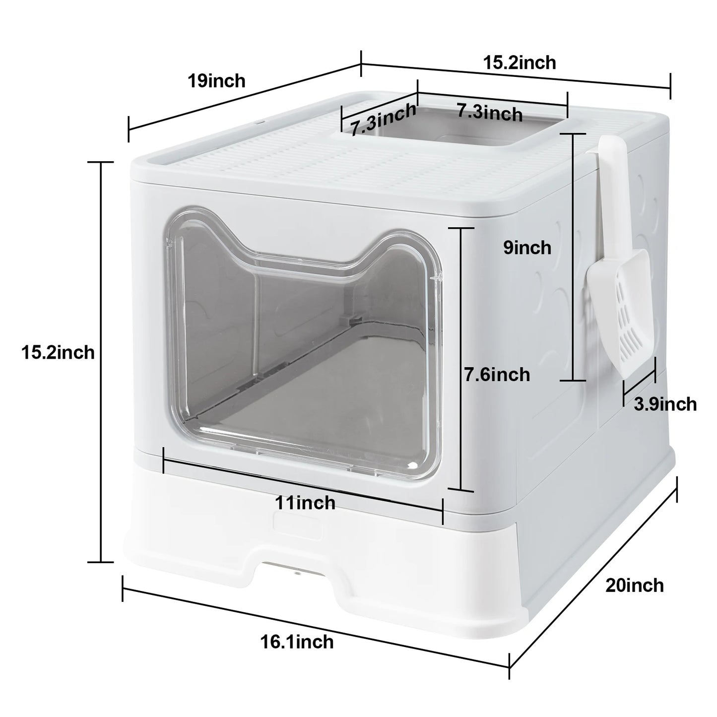 Foldable Cat Litter Box with Lid: Compact & Efficient 4Leegs™