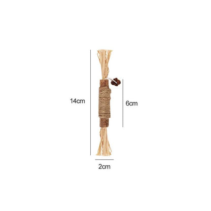 Cat Chew Stick: Silvervine and Hemp Rope — Teeth Cleaning Toy 4Leegs™