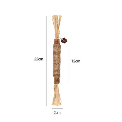 Cat Chew Stick: Silvervine og Hemp Rope — Teeth Cleaning Toy 4Leegs™