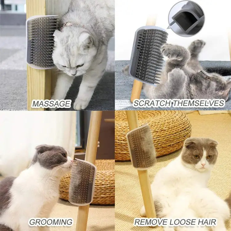 Cat Corner Brush: Effortless Massage and Hair Removal 4Leegs™