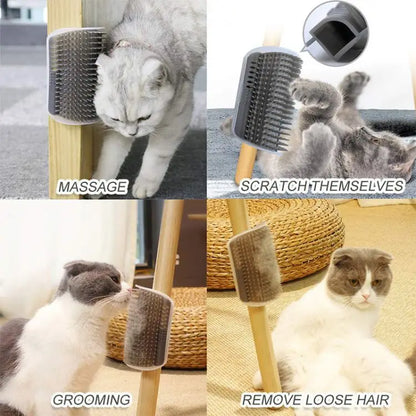 Cat Corner Brush: Uanstrengt massasje og hårfjerning 4Leegs™