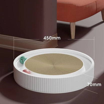 Round Cat Scratching Board with Ball: Fun Nail Sharpening & Replaceable Nest 4Leegs™